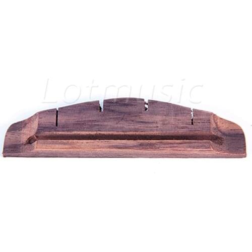 Ukulele Bridge Rosewood for Uke Ukelele Hawaii Guitar Parts Replacement Slotted