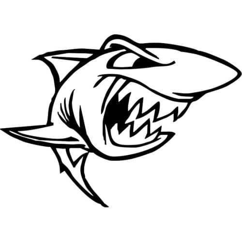 15.3*11CM Angry Fish The Shark Animal Stickers Vinyl Creative Personality Car Styling Decoration Accessories S1-0069