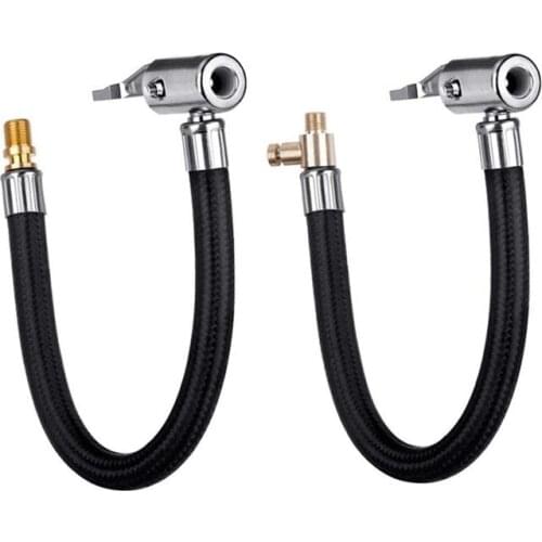 Tire Air Inflator Hose Car Inflatable Tube Hose Bike Motorcycle Inflator Tube Connection Quick Inflation Chuck Locking Air Chuck