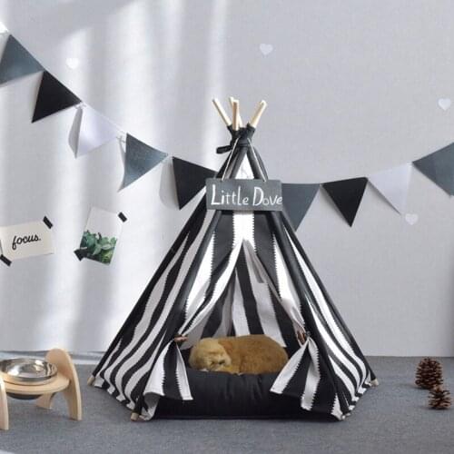 Lovely Dog Cat Home Cage Hand Woven Table Pet Supplies Sleeping Bag Pet Cat Warm For Cat Bed Mats Decoration Tent