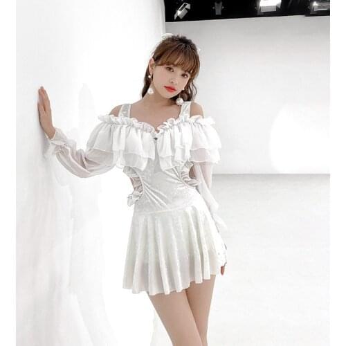 Swimsuits Women Summer Swimming Costume Surfing Monokini Bikini Swimsuit One Piece Retro Onepiece 2021 Covering Lace Short Long