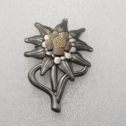 WWII GERMAN EM EDELWEISS MOUNTAIN INFANTRY CAP BADGE MEDAL