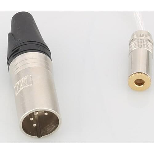 1piece Hifi 4Pin Balanced XLR Male to 4.4mm Balanced Female Audio Adapter Cable