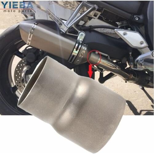 1PC Escape Motorcycle Exhaust Pipe Connector Slip on 61-51MM For YAMAHA R1 2004 2005 2006 R3 R6 KAWASAKI Z1000 Z800 Z750 2007-12
