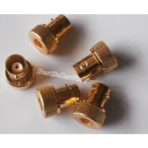 10Pcs BNC Q9 Female Jack To SMA Male Disc RF Coaxial Connector Adapter Gold Plated