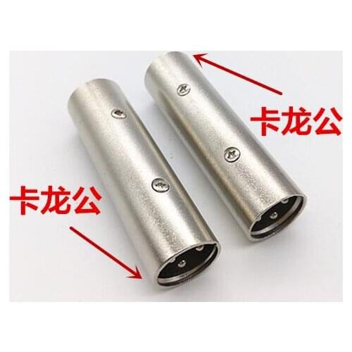 10pcs Three-core Audio Converter Head Card change straight connector both sides male connector head double pass