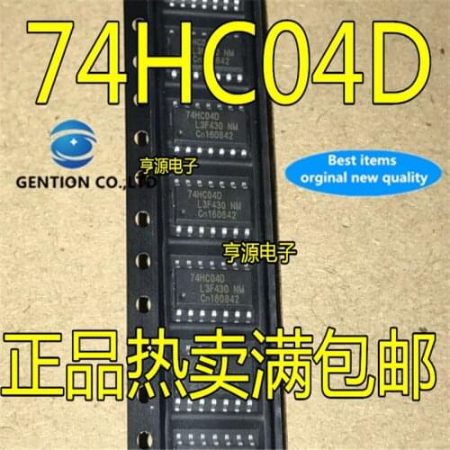 100Pcs 74HC04 74HC04D SN74HC04D SOP-14 CMOS in stock 100% new and original