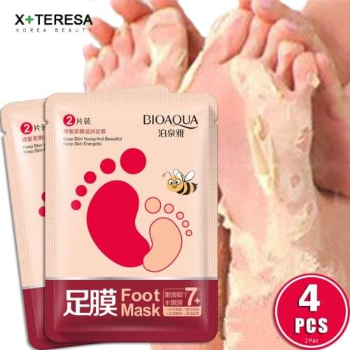 Honey Essence Foot Peeling Mask for Legs Feet Mask Scrub Exfoliating Socks for Pedicure Anti Crack Heel Remove Foot Patch 2Pair