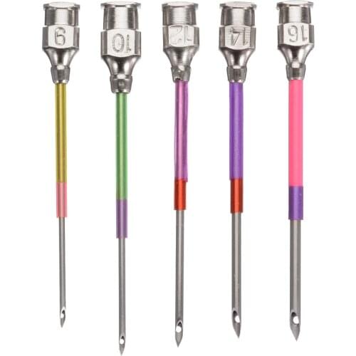 5pcs Embroidery Stitching Punch Needle Handmade Metal Punch Needle Sets DIY Sewing Tools for Embroidery Floss Poking Cross