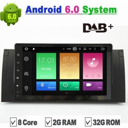 For BMW 3 Series E46 M3 Car GPS Navigation System Auto Radio Video Audio Player Stereo Media DAB+ OBD2 DVR, 2G RAM Android 6.0