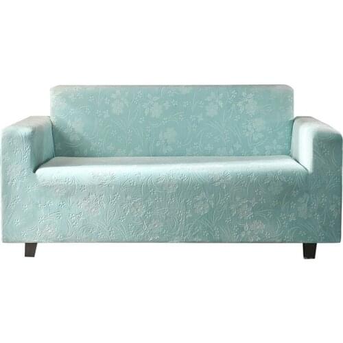 Velvet Sofa Cover Velour Sofa Cushion Cover Jacquard Solid Colour Soft Stretch L Shape Sofa Slipcovers Dust-Proof Protector