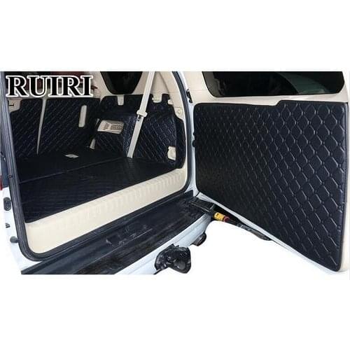 Free shipping! Special trunk mats + Back door mat for Toyota Land Cruiser Prado 150 7 seats 2019-2010 cargo liner boot carpets