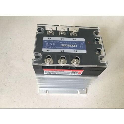 DC-AC 25A 5-32VDC/ 480VAC Three Phase SSR Solid State Relay w Aluminum Heat Sink