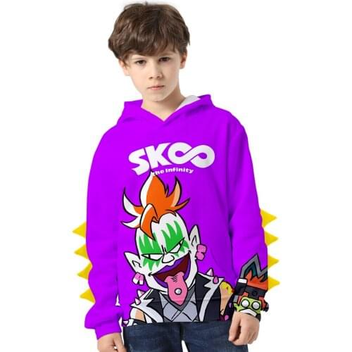 New Anime Kids SK8 the Infinity Shadow Hiromi Higa Printed Cosplay Costume Boy Girl Hoodie Tops SK Skateboard Sweatshirt Summer