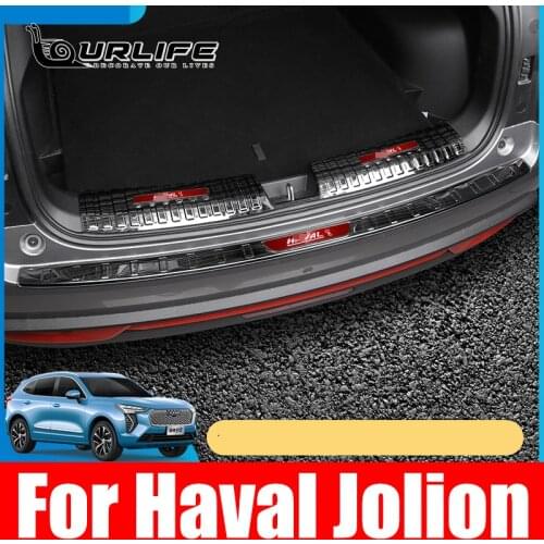 For Haval Jolion 2021 Car Rear Bumper Metal Cover Protector Trim Car Trunk Chromium Styling Decoration Accessories Car-styling