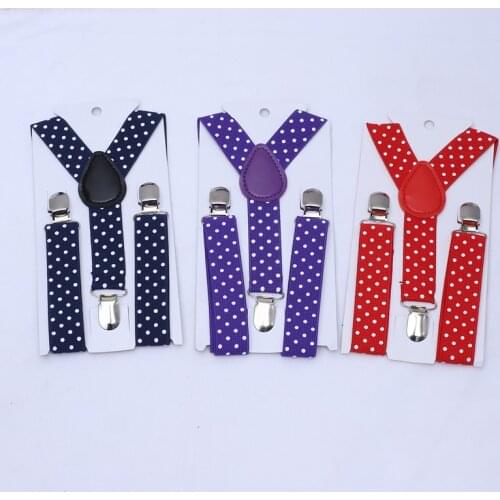 Elastic Baby Boys Girls Suspenders Y Back Clips on Dot Kids Suspender Braces Children Wedding Ring Bear Accessories 2.5*65cm