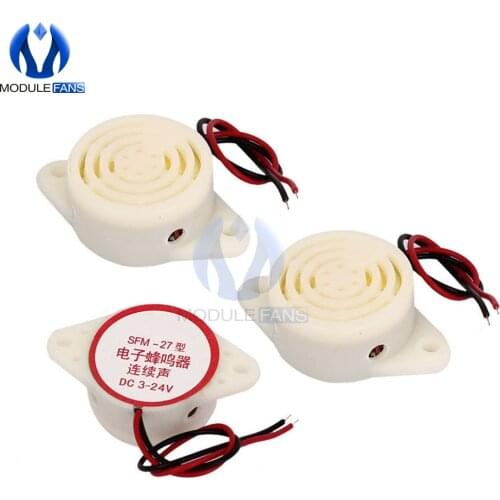2PCS SFM-27 DC 3-24V 90DB Intermittent Beep Alarm Electronic Buzzer Sounder Diy Electronic Module Diy Kit
