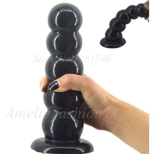 FAAK 19.9cm*6cm Big Anal Dilator Dildo Beads Butt Plugs Strong Suction Cup 5 Balls Adult Products Sex Toy Women Men Gay Sex Shop