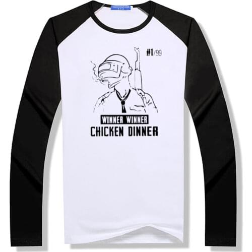 New Crew Neck T Shirt Pubg Playerunknowns Battlegrounds T-Shirt Modal High Quality Clothing Tees Long sleeve crash Teenage
