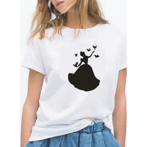 Hipster Tee Shirt Femme Casual Summer Harajuku T Shirt Women Tops Funny Bird Princess Print Women Tshirt Cotton Camiseta Mujer