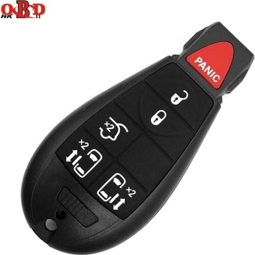 HKOBDII 5+1 Buttons 46 Electronic Chip with uncut blade For Jeep Fobik Smart Remote Car key 433Mhz For Chrysler