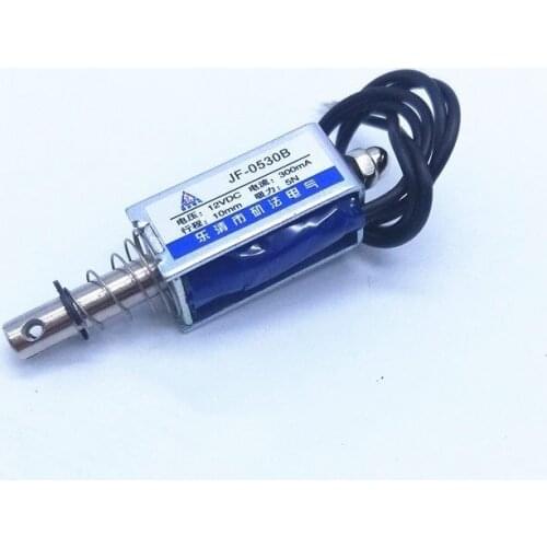 JF-0530B DC 12V DC24V DC6V 300mA 3.6W 5N 10mm Pull Push Type Linear Motion Solenoid Electromagnet
