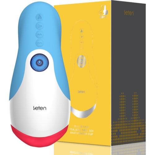 Leten male Masturbator Vagina real pussy Blowjob Powerful Sucking Electric Vibrator adult Sex Toys for man Sex Machine Sex shop