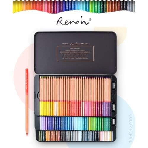 Marco Renoir 24/36/48/72/100/120 Colors Oil Color Pencil Water Soluble Colored Pencils For Sketch Painting Student Art Supplies