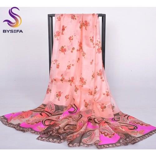 Fashion Women Silk Scarf Wraps Spring Autumn Winter 100% Mulberry Silk Scarves Broadened 2014 Plus Size Orange Pink Scarf Shawl