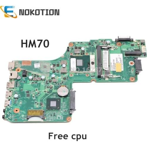 NOKOTION For Toshiba Satellite C850 C855 Laptop Motherboard HM70 DDR3 DK10F-6050A2541801-MB-A02 1310A2541805 V000275540 free cpu