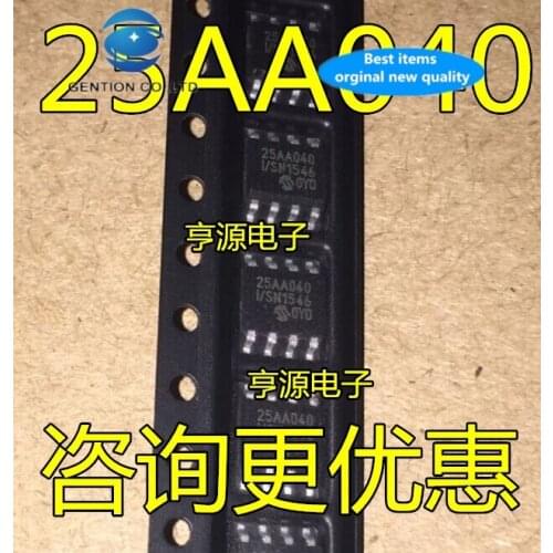 30pcs 100% new and orginal real stock 25AA040 25AA040-I/SN