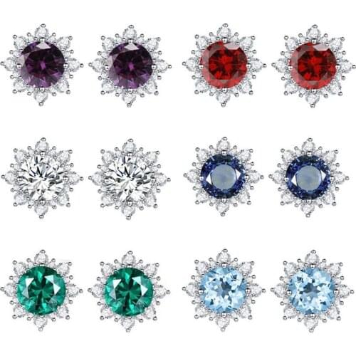 New Design Wedding Jewelry Luxury Clear Zircon Earrings Elegant Snow Stud Earrings For Women Jewelry Gift