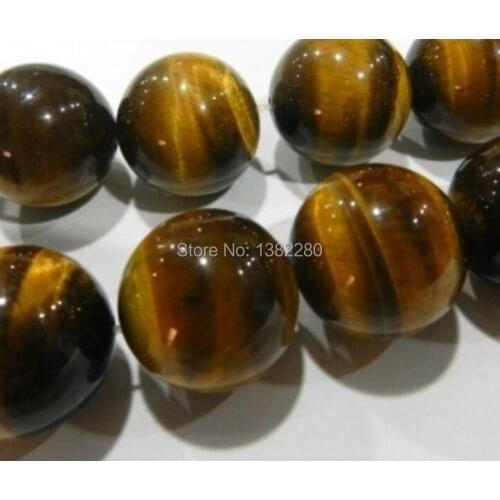 ! Wholesale 20mm African Roar Tigers Eye Round Loose Beads 15" JT6265