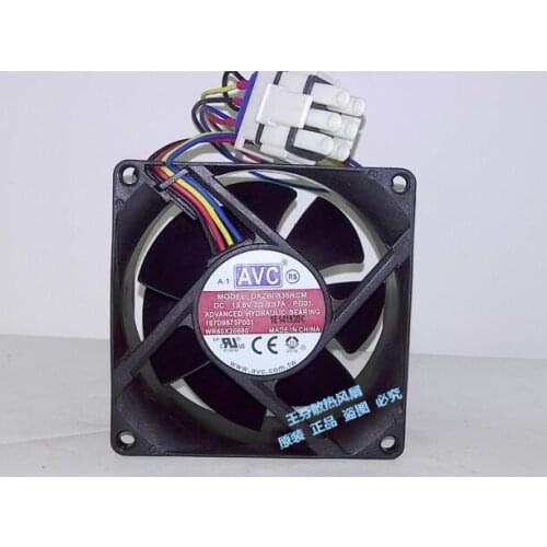 Original AVC DAZB0838RCM-PG01 13.6V 0.17A 4-wire temperature-controlled high-volume chassis fan