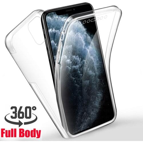 360 Full silicone Case For IPhone 12 mini 11 12 pro max X XR XS Full Shockproof Silicone Cover For iphone SE 2020 6 7 8 plus