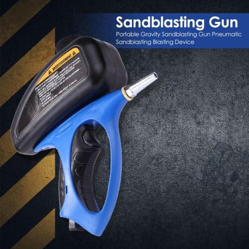Portable Gravity Sandblasting Gun Pneumatic Sandblasting Blasting Device Mini Air Sandblaster Tools