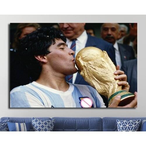 Custom Poster Silk Home Deco 19 Decoration Legend Diego Armando Maradona Football Super Star Great Wall Art Christmas Gift