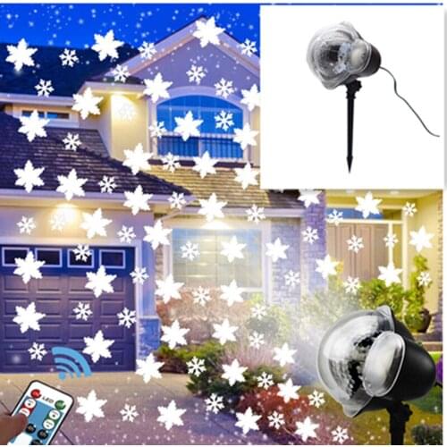 Snowfall Projector LED Stage Light Outdoor Waterproof LED Lawn Lamp Moving Snow Garden Laser Projector Lamp for Christmas Part