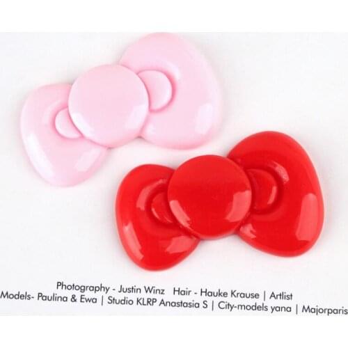 10pcs/lot kawaii Resin Bow Knot Cabochon For Kids Headwear Scrapbooking DIY Decorative Accessary
