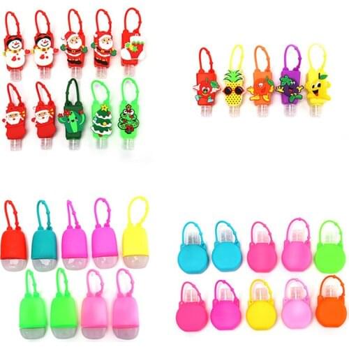 Christmas Portable Traveling Refillable Bottle Silicone Hand Sanitizer Perfume Holder Mini Cute Empty Bottle outdoor