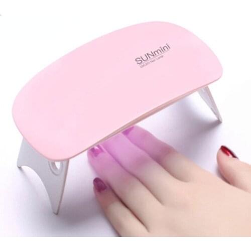 6W Nail Dryer LED UV Lamp Micro USB Gel Varnish Curing Machine Nail Art Equipment 6 Lamp Beads For Home Manicure Nail Tool