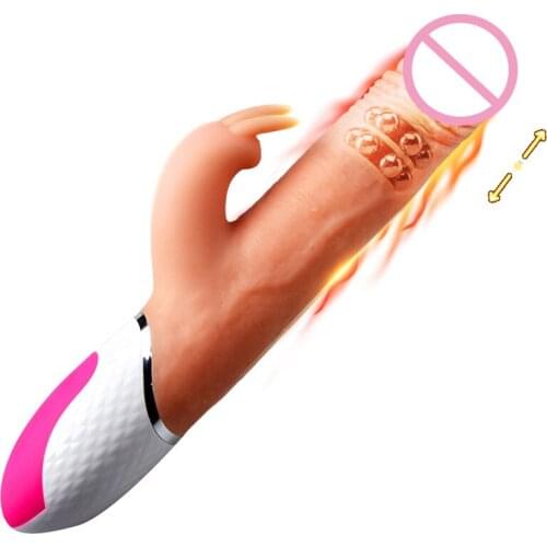 Retractable Turning Bead Vibrator for Women Female Masturbation Realistic Dildo Massage Clitoris Stimulator Sex Toys for Adults