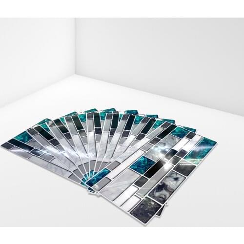 20cm X 10cm 9PCS PVC Peel and Stick Wall Sticker Self-adhesive Wall Decorations Living Room Home Garden