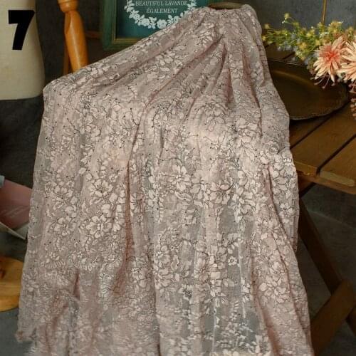 Color Black Yarn Two-Color Embroidery Eyelash Lace Trim Mesh Yarn Lace Fabric Eyelash Lace Clothing Sewing Cloth