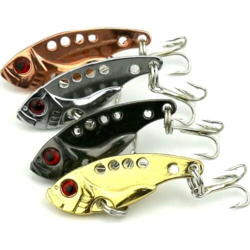 Big Sale 4pcs Metal Blade Fishing Lures Hard Vibration Lure Artificial Layer Shock VIB Bass CrankBait Fishing Wobbler 3.5cm 3.2g