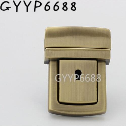 New 5sets high quality metal pressed Big lock With key briefcase for genuine leather bag making Plug lock hardware accessories