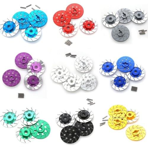 4PCS Aluminum Alloy Brake Disc Wheel Rim Box Metal Hex Adapter 12mm for 1/10 1:10 Sakura D4 On-Road Racing RC Car Parts