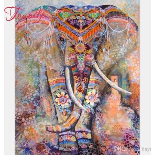TOUOILP 5D DIY Full Diamond painting"Elephant"patterns bead Cross Stitch Rhinestone Embroidery Mosaic Hindu god,decor home