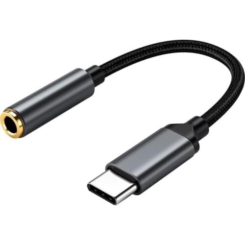 TP-1 Audio Adapter Gold-Plated DAC Digital Decoding Mini Type-C Male to 3.5mm Female Earphone Converter Cable for Mobile Phone