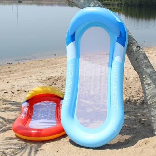 Swimming Pool Lounge Inflatable Floating Air Mat Bed Outdoor Sports Water Chair Float Sleep Bed Beach Air Mattress For Adult Kid